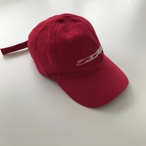 Corvette Z06 Hat Cap Red Chevy Chevrolet GM Camaro